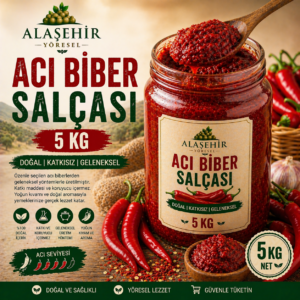 YENİ MAHSÜL/Güneşte Kurutma Acı Biber Salçası-5KG