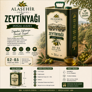 YENİ MAHSÜL/SIZMA ZEYTİNYAĞI(0.3 Asit)-5LT