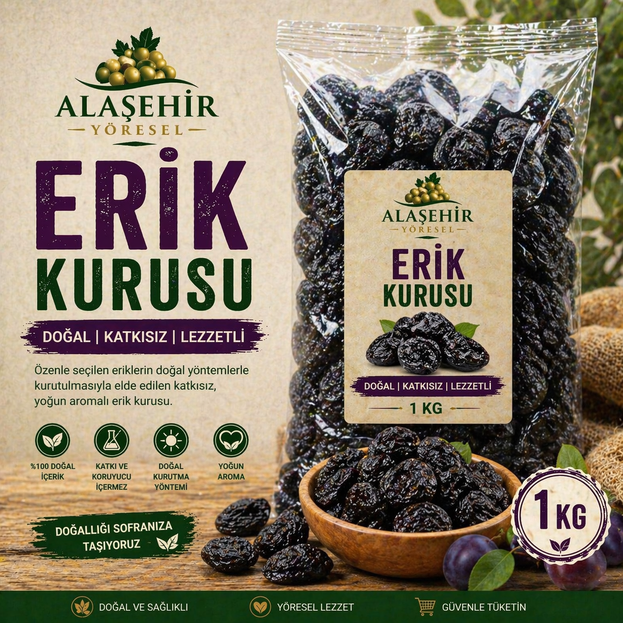 DOĞAL ERİK KURUSU-KG 1 DOĞAL ERİK KURUSU-KG